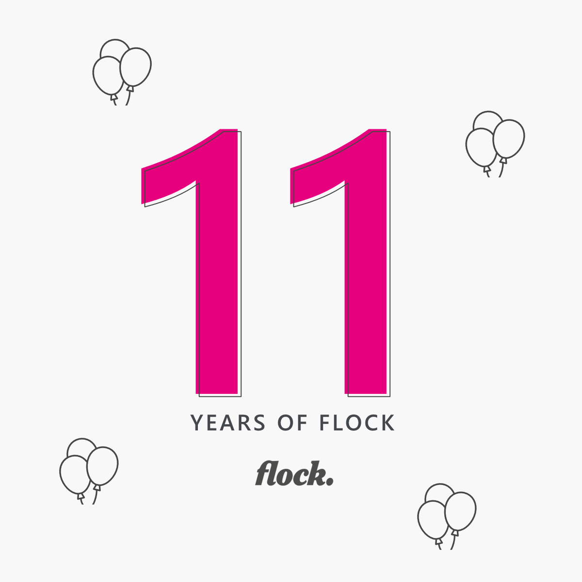 Celebrating 11 years of Flock 🎈 🎉
We couldn't do it all without the trust of our amazing clients. The support and positive feedback we've received from clients over the years is what keeps us motivated and ready to keep enabling brilliant marketing. #marketing #happyanniversary