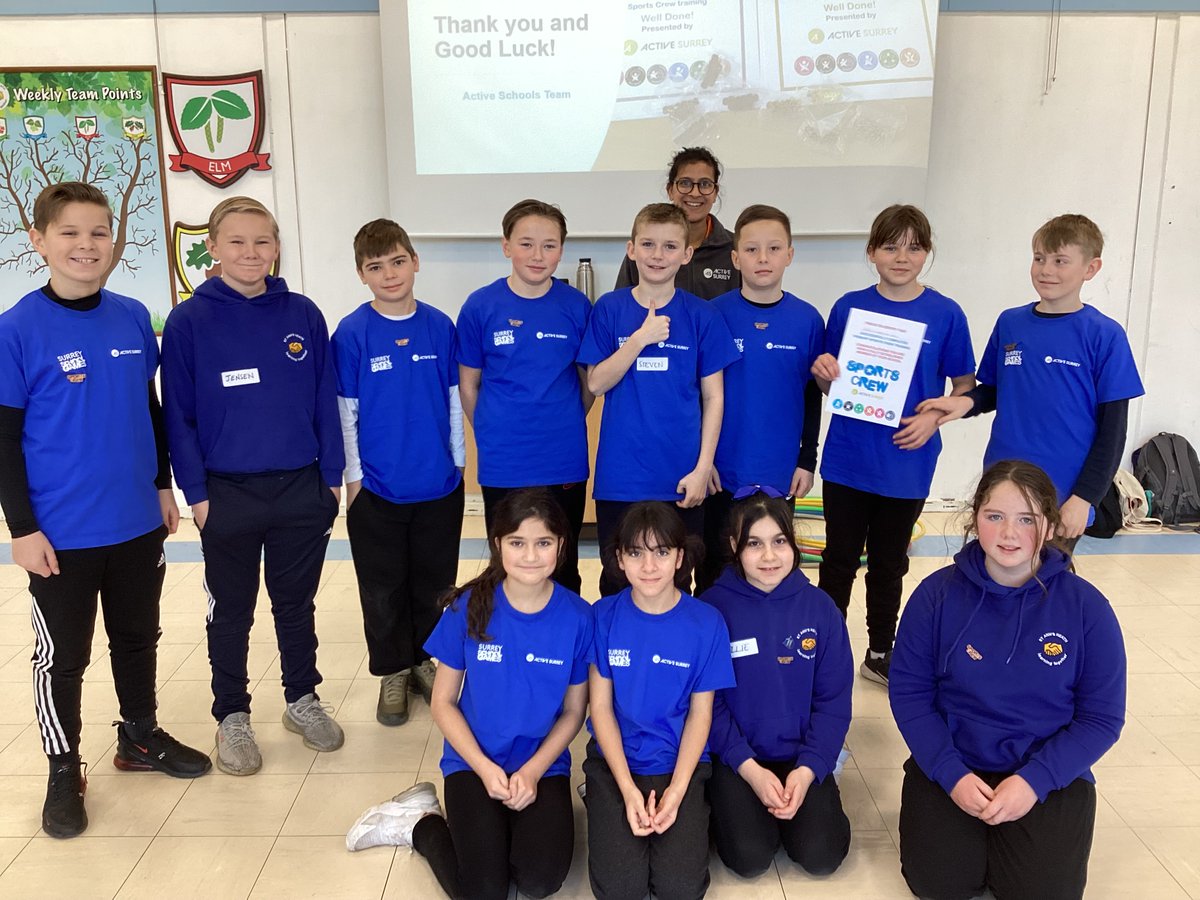 Our sports leaders (from Year 6) enjoyed a morning of training on 16th January.  Krishana Black from @ActiveSurrey  ran the training which aimed to develop leadership, resilience, character and confidence in our leaders.