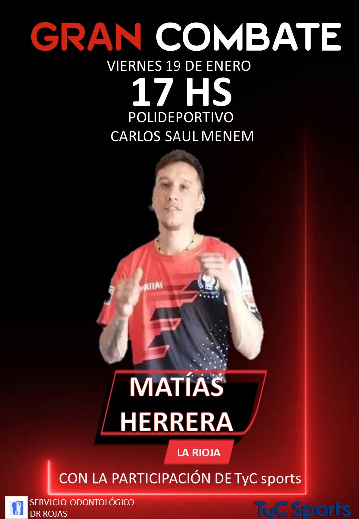 Noticiasalinst's tweet photo. 🚨 GRAN COMBATE
Viernes 19 de enero desde las 17:00 hs. Polideportivo Carlos Saul Menem #LaRioja #boxeo
Con la presencia de #TyCsport 
@TyCSports https://t.co/GwNOj6AZYQ