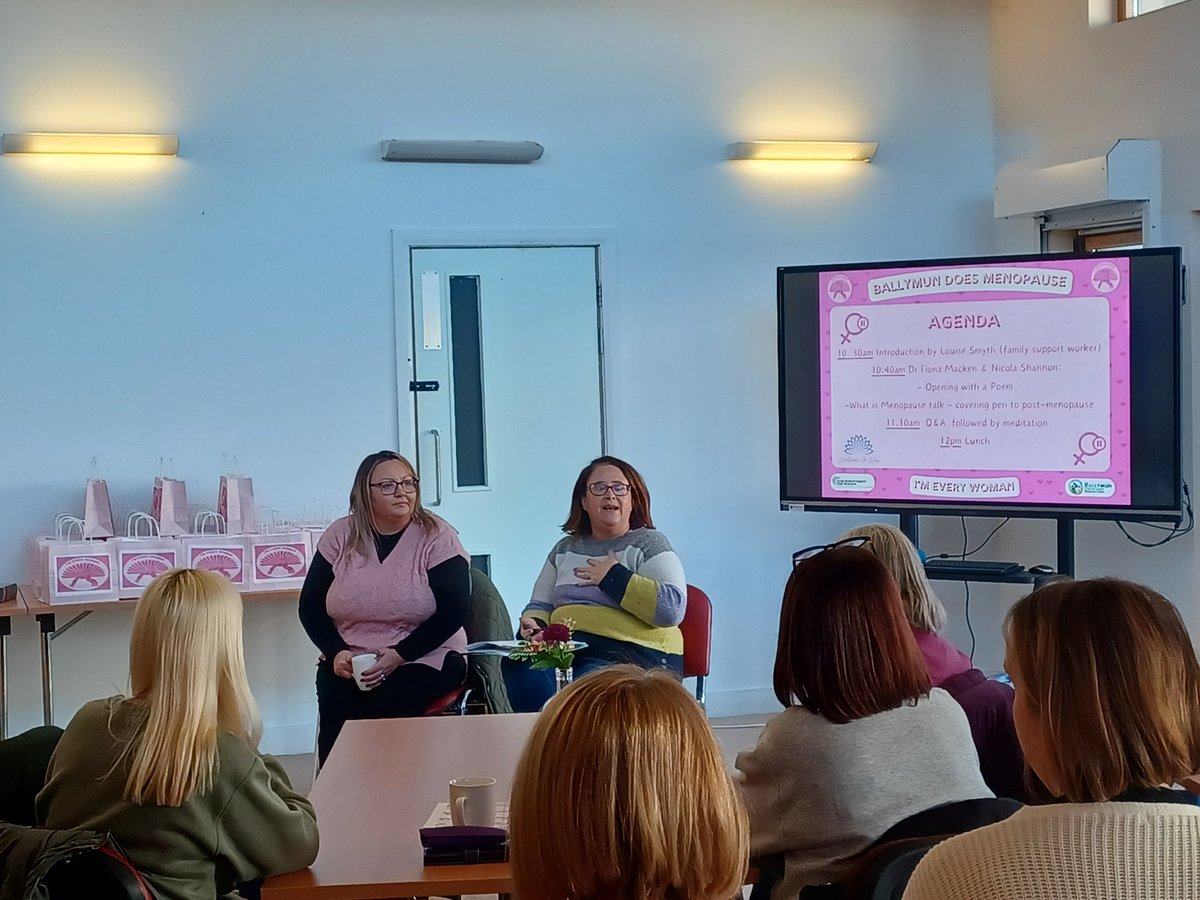 BCFRC1's tweet photo. Our #Lovely Lou and #FabDuo Dr Fiona Macken & Nicola Shannon from Wellness Ur Way going through what's coming up throughout the year for #BallymunDoesMenopause for all you FAB Women out there βοΈπ«Ά
#SaveTheDates #MenopauseCalender #Wellness #DNWP #WomenUnited #familyresourceirl https://t.co/zMYazzsQRr