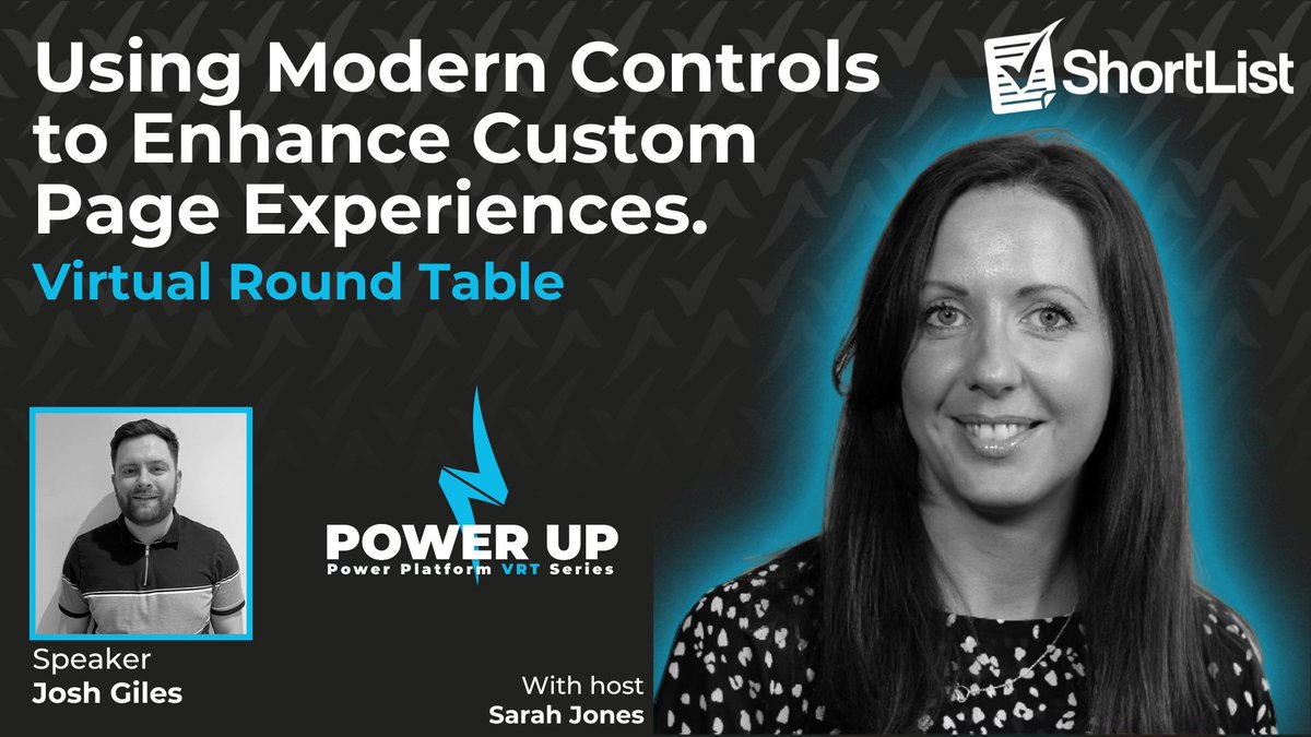Join Josh and me for his #VRT 'Using Modern Controls to Enhance Custom Page Experiences!' tomorrow at 4pm GMT!

Click the link in the comments to sign up and find out more.

#custompages #moderncontrols #apps #modeldrivenapps #upskillyourself #virtualevent #learnfromexperts