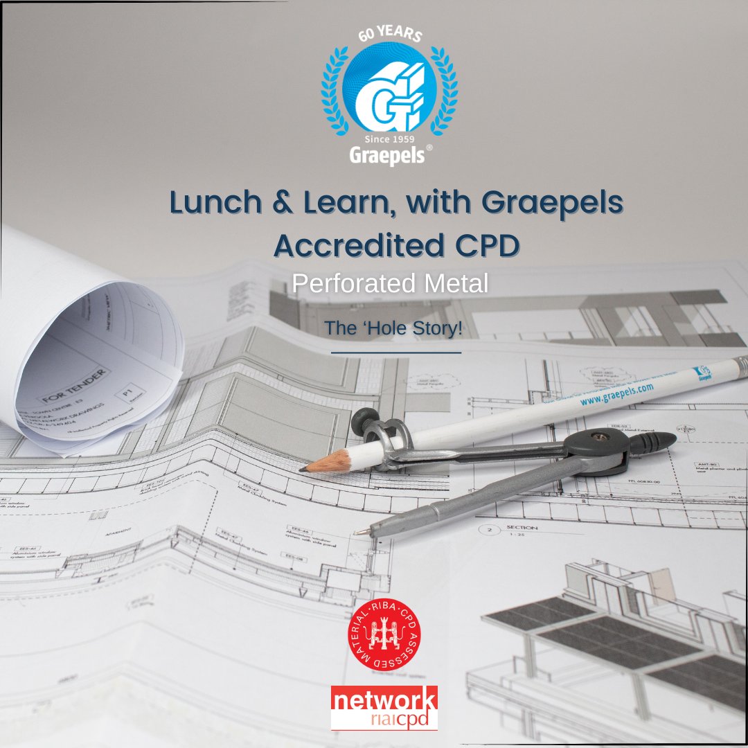 Graepels's tweet photo. Start the year off right! Learn about Perforated Metal, its uses in industry, potential considerations, manufacturing limitations, and most importantly, its capabilities. The possibilities are endless! #Perforatedmetal #CPDAccreditation #RIAI #RIBA https://t.co/JcWAZ8ZYDD