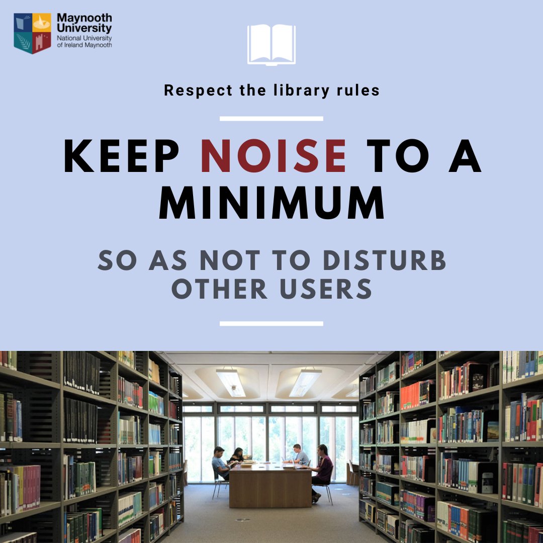 library_MU's tweet image. During this exam time, please respect the library rules and keep noise to a minimum so you are not disturbing other users #quietlibrary #examtime #MUlibrary