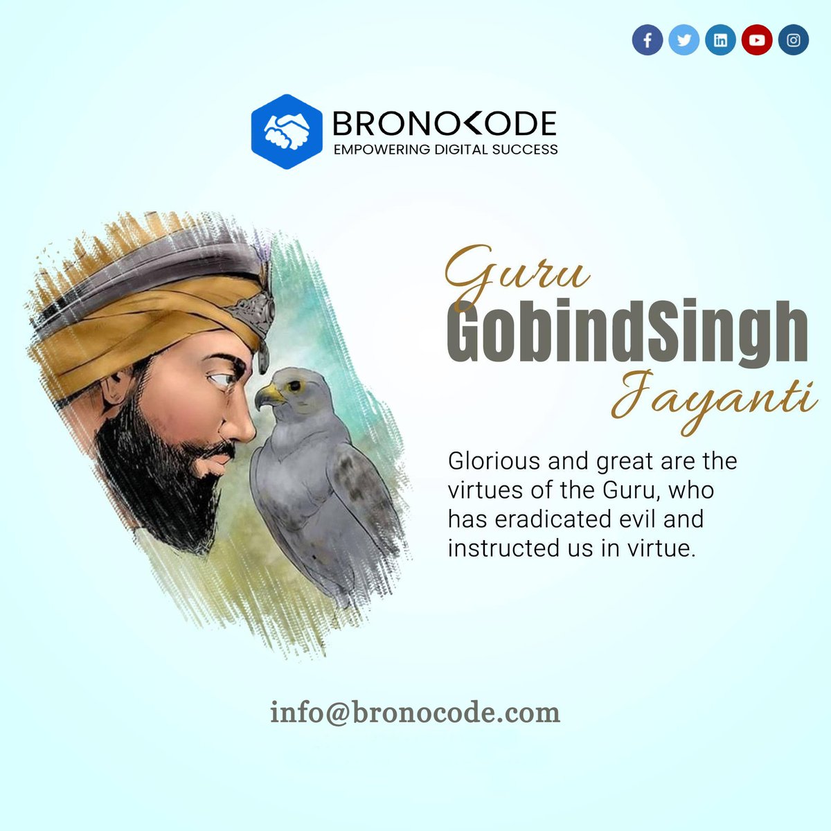 bronocode's tweet photo. May the teachings of Guru Gobind Singh Ji inspire you to live a life of courage, compassion, and righteousness. 

Happy Guru Gobind Singh Jayanti!

#gurupurab #gurugobindsinghji #gurugobindsinghjayanti #gurupurab2024 https://t.co/78ZTw9WR3y