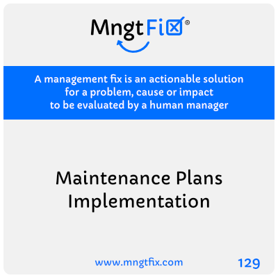 espinheirae's tweet photo. MngtFix 129: Maintenance Plans Implementation!

Do you know someone who needs this solution? 😉 
Share with them!

#humanmngt #mngtfix #problemmapping #iaf_eme #facilitation #iaf_portugal #IAFacilitators #operations https://t.co/ftH96Vgh7s
