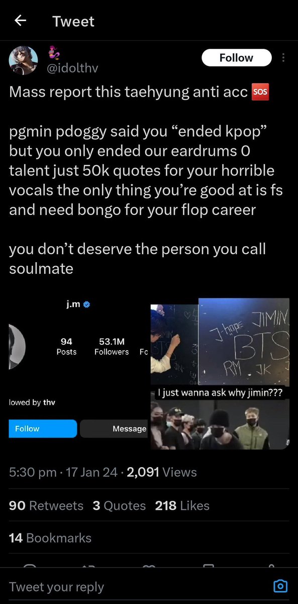 protectjimin13's tweet photo. Report and block ‼️

📌 https://t.co/9e9mj74LDi https://t.co/uBOKoP1Fze