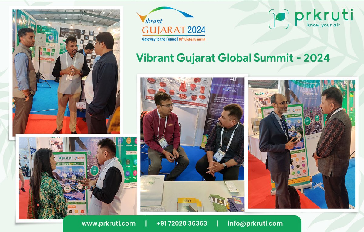 Had a great time at @VibrantGujarat summit engaging with stakeholders, innovators, and investors. Showcased our #airquality solutions during the 5-day #GlobalTradeShow. Meaningful interaction with Minister of State Shri Praful Pansheriya @prafulpbjp on environmental concerns.