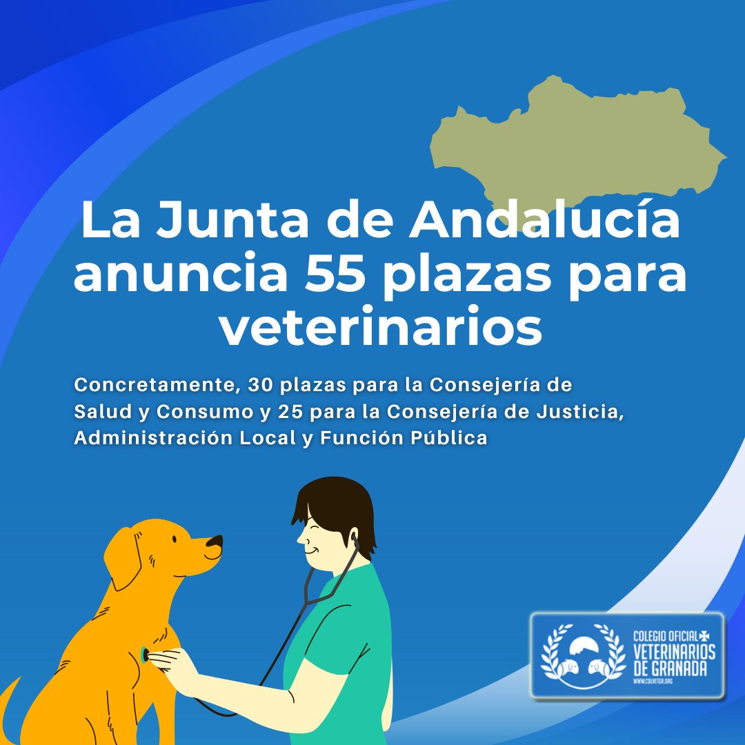 La Junta de Andalucía anunció recientemente la oferta de empleo público correspondiente al 2023, entre la que se encuentran 55 plazas de acceso libre para veterinarios.

ℹ️ +info en: diarioveterinario.com/t/4674262/junt…

#serviciosveterinarios #veterinarios #veterinariosandalucia #veterinario