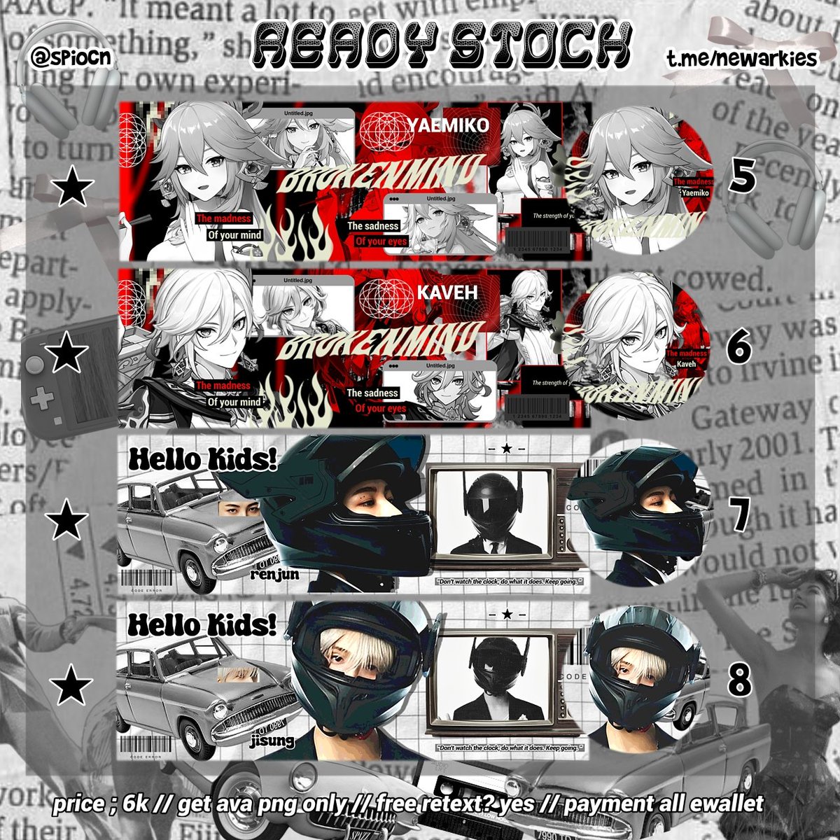 ⠀⠀ ⠀ ⠀ ⠀
⠀⠀ ⠀   HELP RETWEET [ #zonauang ]
⠀⠀ 
haloo kids! aku ada layout readystock gg, bg, &amp; 2d dengan harga 6.000 each! [take 2 only 10.000] all free retext ya^^ let's grab it fast on my DM/WA/TELE 🩰✨
⠀⠀ ⠀
