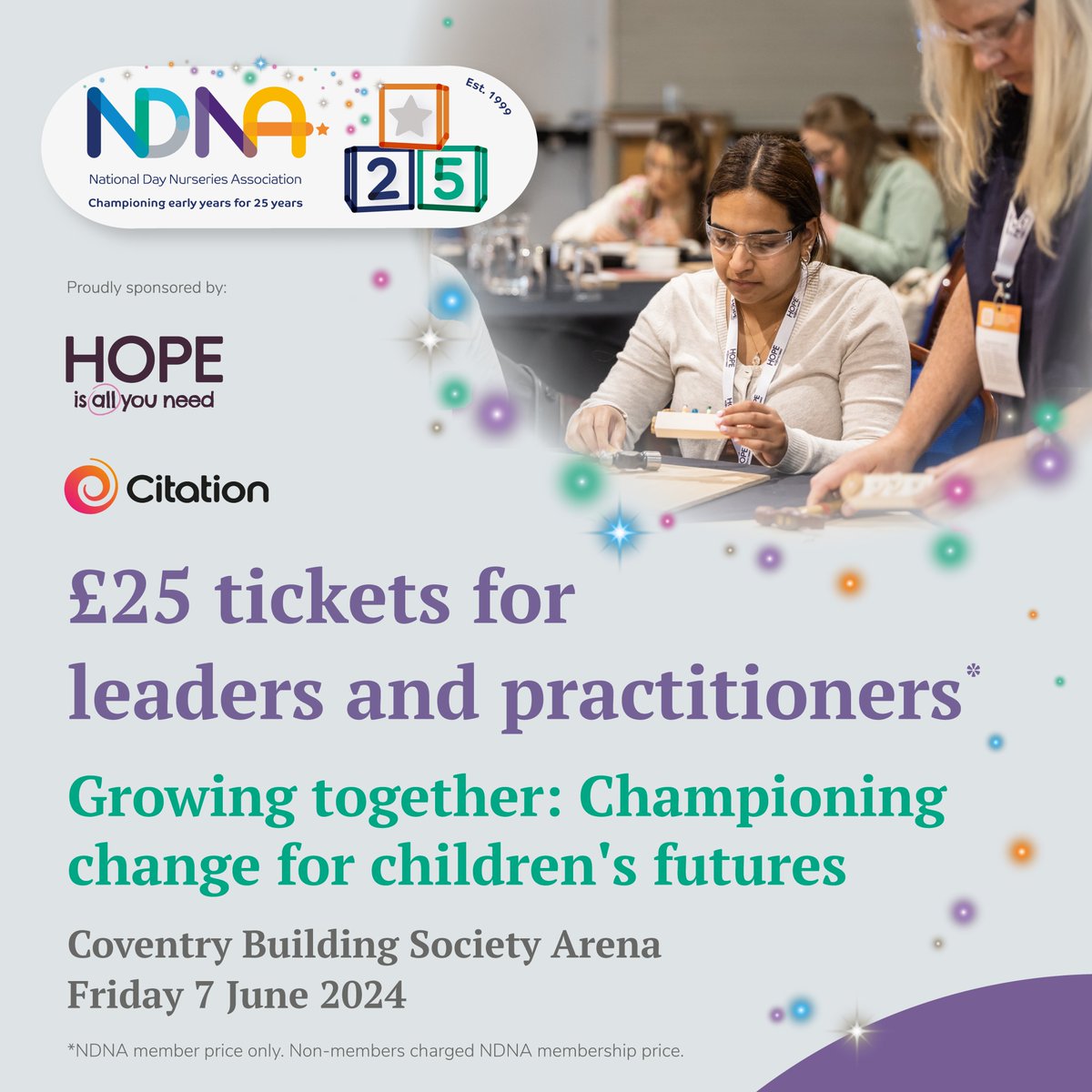 NDNAtalk's tweet photo. 📣  #NDNAConference 2024! 📣
 
Are you ready to improve your practice and be more informed for JUST £25 A TICKET? 🎟️
 
Yes, you read that right! 
 
Join us and our headline sponsors, @HopeEducationUK @citationltd on 7 June 2024 @cbsarena.
 
https://t.co/fYf6GVc7J9 https://t.co/SHqM7yNErZ