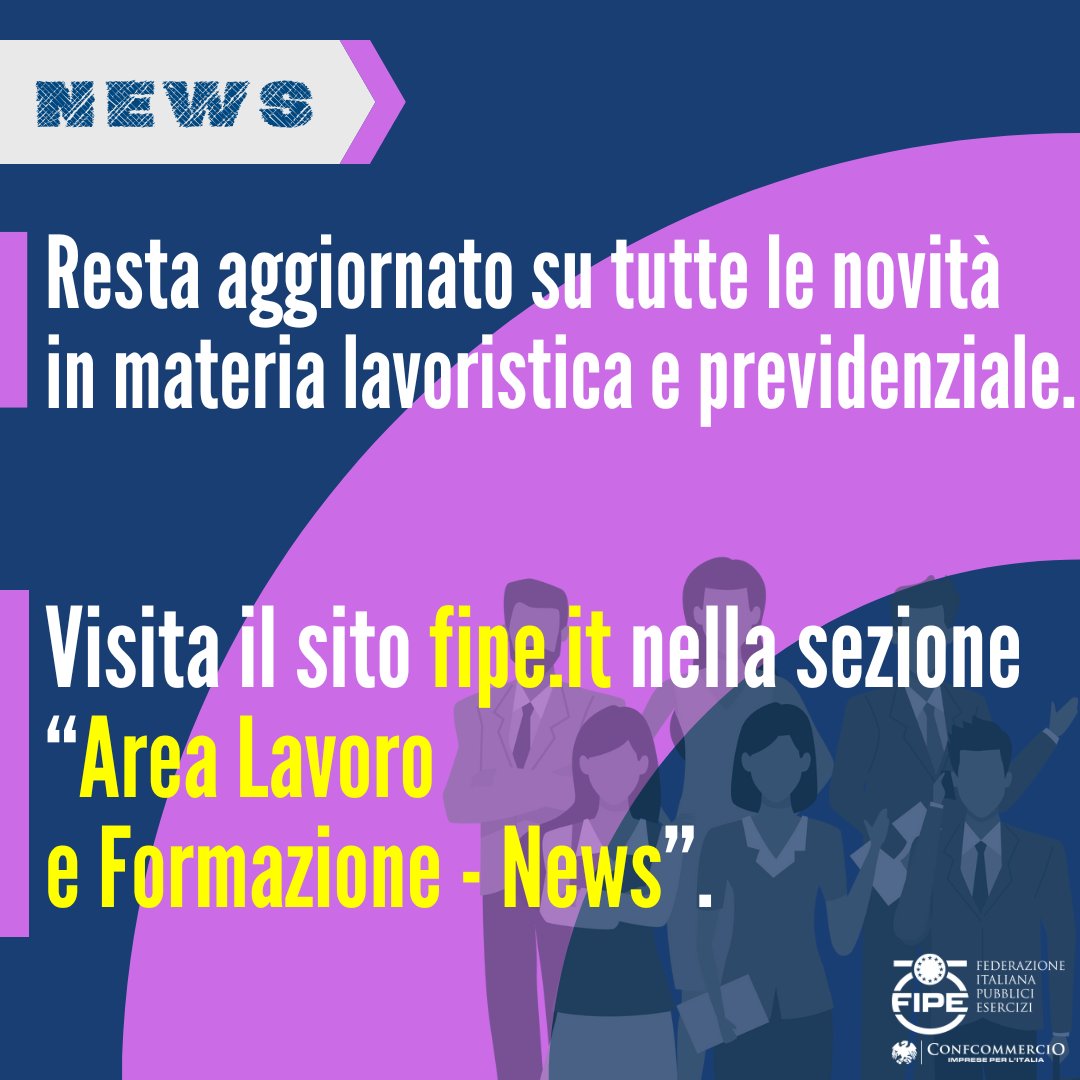 Sul sito 𝗙𝗜𝗣𝗘 nella sezione “𝗔𝗿𝗲𝗮 𝗟𝗮𝘃𝗼𝗿𝗼 𝗲 𝗙𝗼𝗿𝗺𝗮𝘇𝗶𝗼𝗻𝗲” è presente la pagina “𝗡𝗲𝘄𝘀” dove troverai le 𝘂𝗹𝘁𝗶𝗺𝗲 𝗻𝗼𝘃𝗶𝘁𝗮̀ 𝗶𝗻𝘁𝗲𝗿𝘃𝗲𝗻𝘂𝘁𝗲 𝗶𝗻 𝗺𝗮𝘁𝗲𝗿𝗶𝗮 𝗹𝗮𝘃𝗼𝗿𝗶𝘀𝘁𝗶𝗰𝗮 𝗲 𝗽𝗿𝗲𝘃𝗶𝗱𝗲𝗻𝘇𝗶𝗮𝗹𝗲. 🔗 bit.ly/3S5c8zM