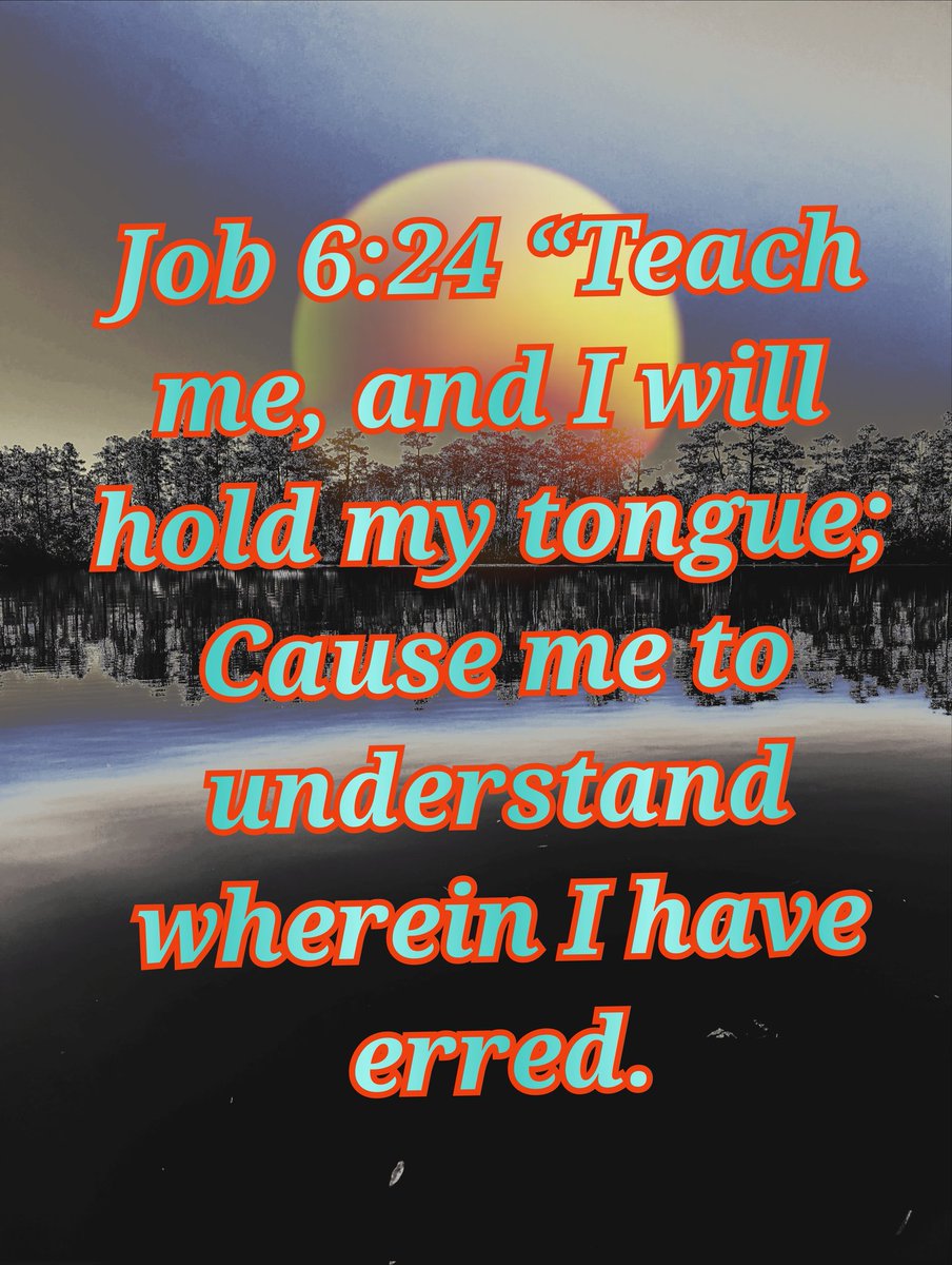 Brother_AlanR's tweet photo. Job 6:24 “Teach me, and I will hold my tongue;
Cause me to understand wherein I have erred.

In the midst of making his case to God, Job desired to hear God's instructions and to have God's understanding. For this, Job had to stop talking.

Shhhhhh. God is talking... https://t.co/AOIwk13yfj
