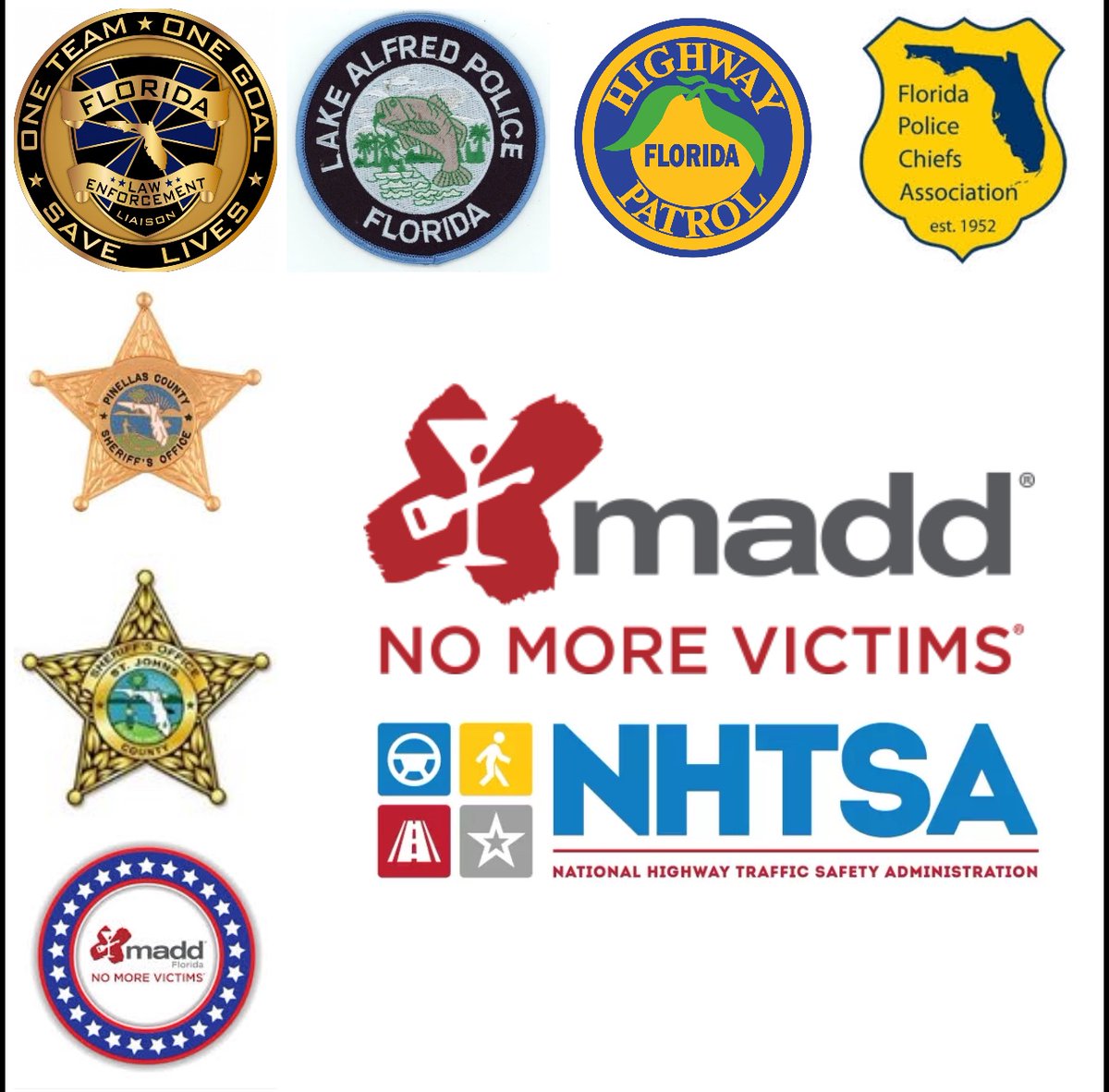 MADD FL along with representatives from @FloridaChiefs @FloridaLEL @FHPJacksonville @FHPTampa @SheriffPinellas @SJSOPIO #LakeAlfredPD at the @NHTSAgov @MADDNational Region 4 Summit