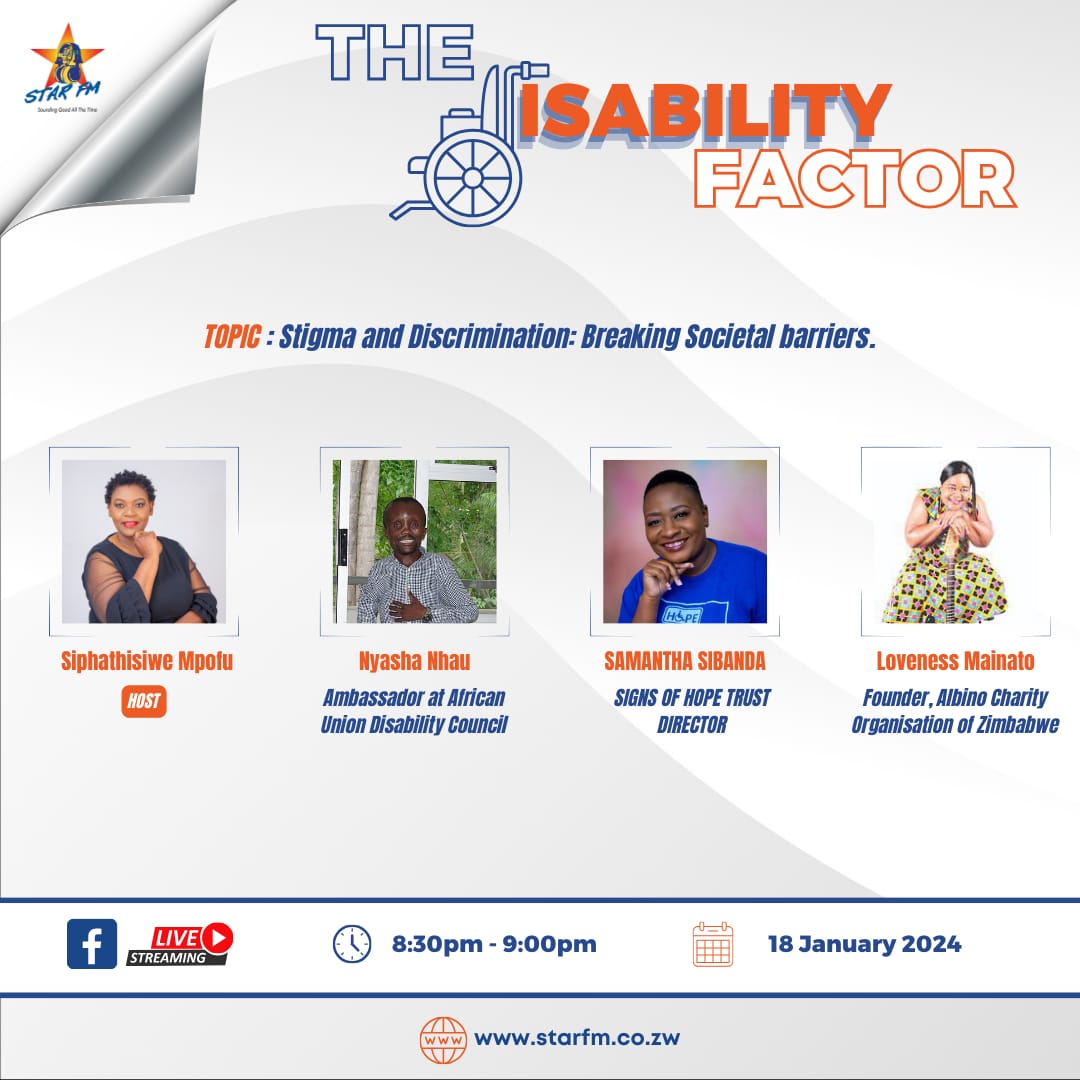 Tune in Thursday 8:30-9pm <a href="/StarfmZimbabwe/">Star FM</a>