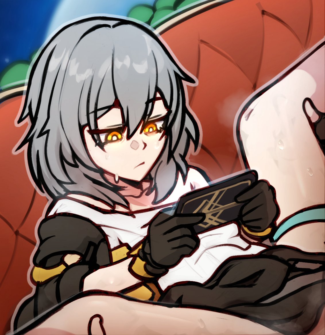 PennyJoyR's tweet photo. Stelle and Caelus gaming session 😜

#HonkaiStarRail https://t.co/ojJxd6Hvo9
