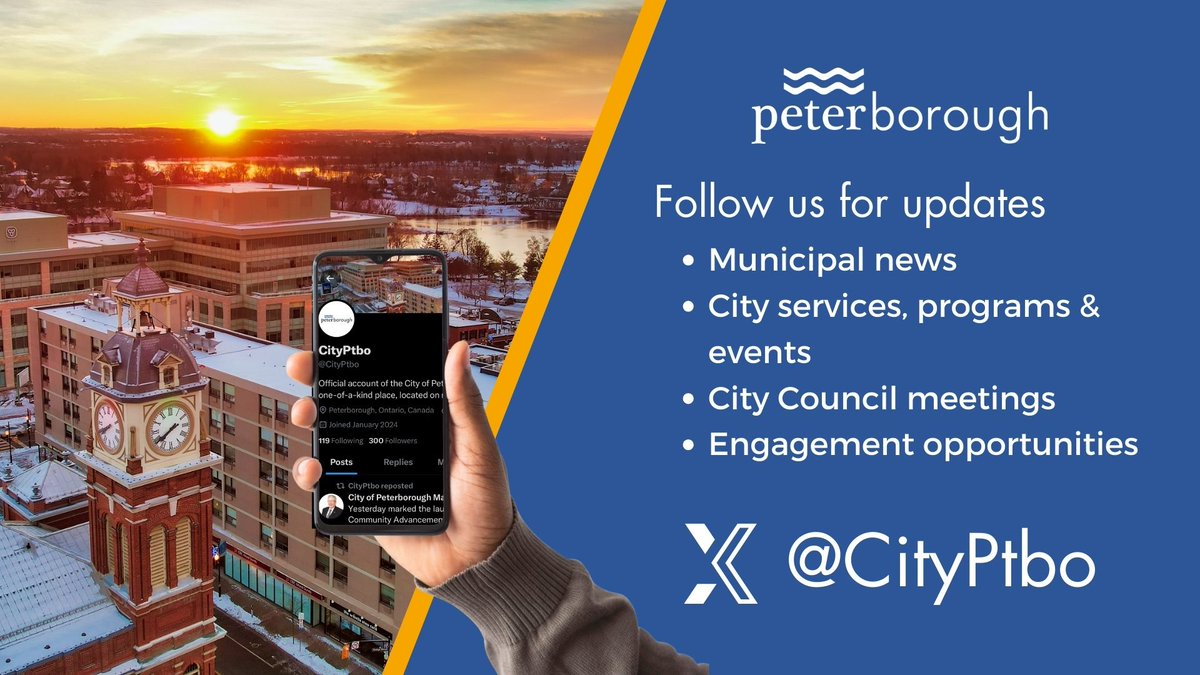 City of Peterborough (@cityptbo) on Twitter photo Thank you to our followers for helping spread the word about our new X account 🙌. Reconnect with us and stay up to date on City news, services & programs, engagement opportunities and #PtboCouncil meetings by following <a href="/CityPtbo/">City of Peterborough</a>. Thank you to our followers for helping spread the word about our new X account 🙌. Reconnect with us and stay up to date on City news, services & programs, engagement opportunities and #PtboCouncil meetings by following <a href="/CityPtbo/">City of Peterborough</a>.