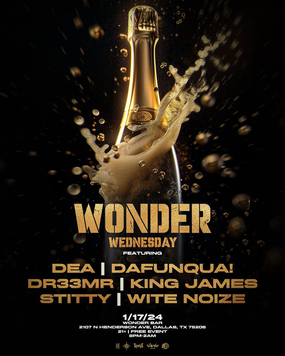 TONIGHT @ WONDER BAR DTX!🪩🍾