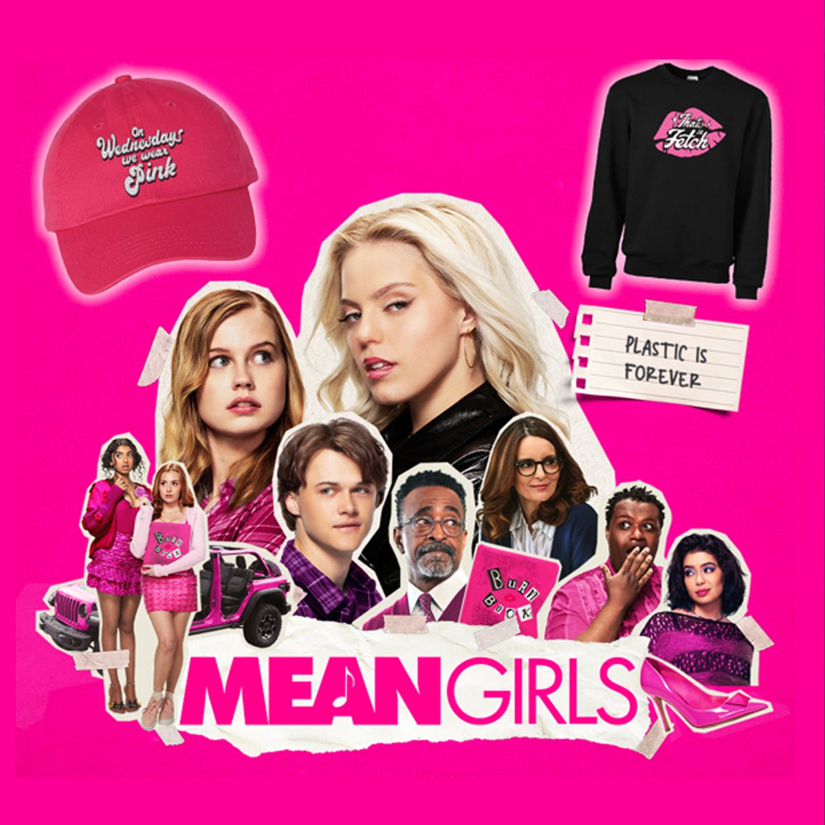 Get in loser, we’re going to Showcase! 🍿💕 We're giving away a grool hoody and cap to make you look so fetch now #MeanGirls has arrived. Repost and follow us to enter for a chance to win.