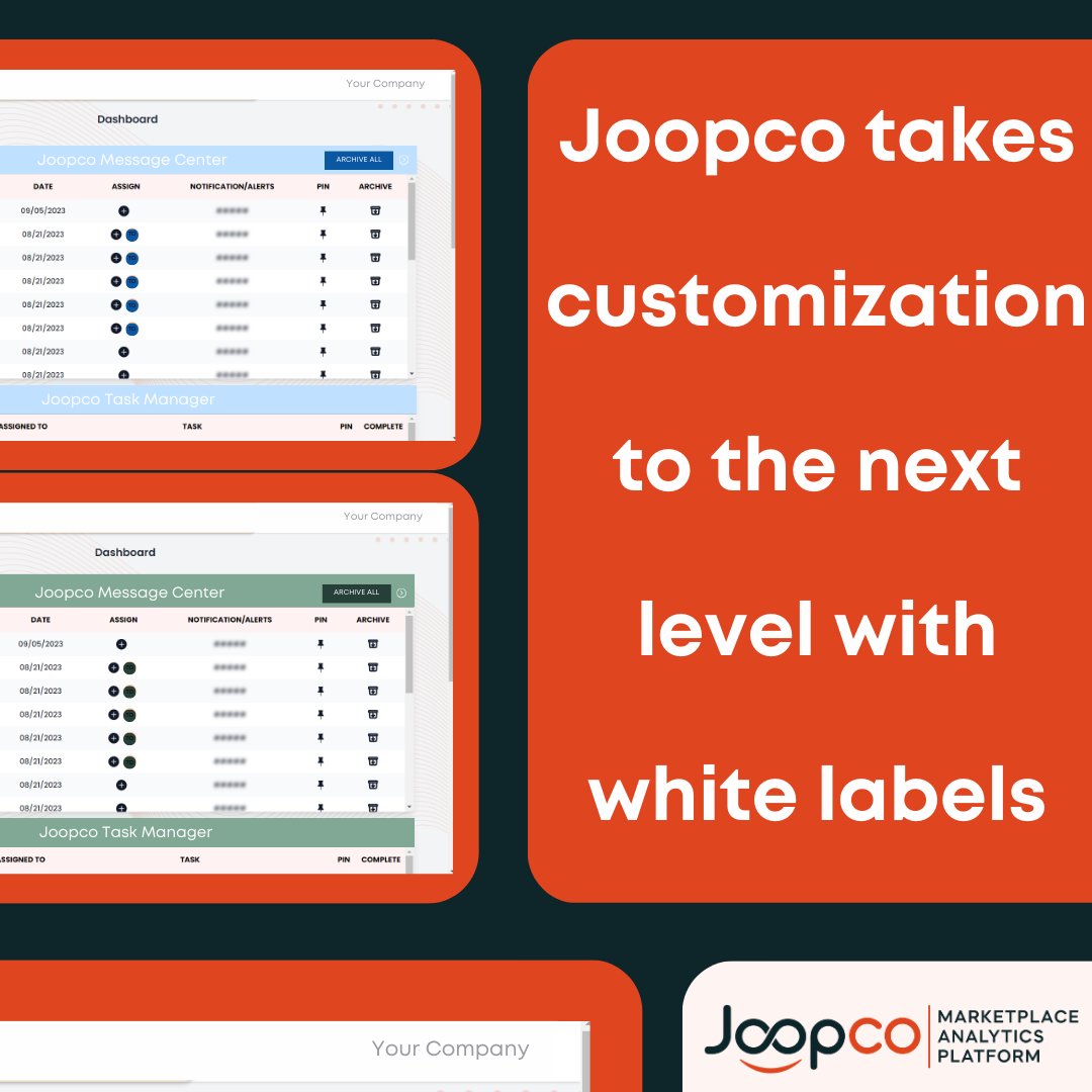 JoopcoOfficial's tweet image. Unleash the power of personalization with Joopco&apos;s White Label feature! 🎨✨ Customize your analytics, tell your brand story, and captivate your audience like never before. #WhiteLabelMagic #CustomizedAnalytics #DataStorytelling