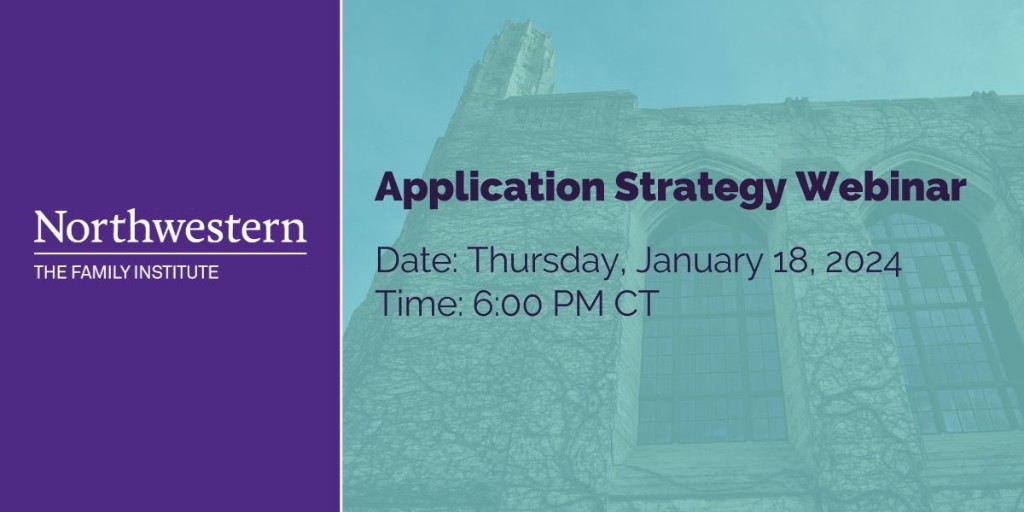 On Thursday, January 18 at 6:00 p.m. CT , join us for a Application Strategy Webinar. During this live session, you'll learn about the Counseling@Northwestern program overview as well as explore some of the course offerings in-depth. RSVP: bit.ly/3q2YfrY