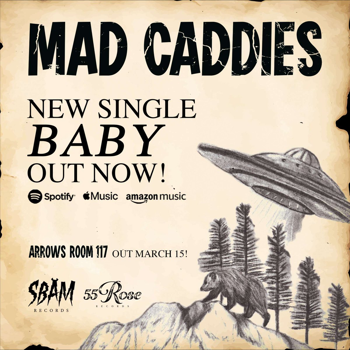 „Baby“, the brand new song from the upcoming MAD CADDIES album „Arrows Room 117“ is out today! Go and stream it on your favorite platform! 🎶🤘 You can pre-order the album here: shop.sbam.rocks #madcaddies #skapunk #sbam