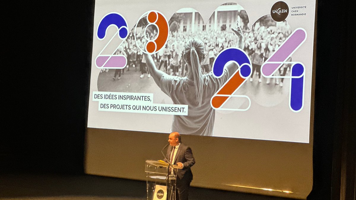 Lamri_ADOUI's tweet photo. Le bilan de l’année, des projets d’avenir,  des valeurs partagées… 
Très heureux de ce moment de convivialité avec l’ensemble de la communauté universitaire @Universite_Caen  #Voeux2024 https://t.co/gHwTddGK5h