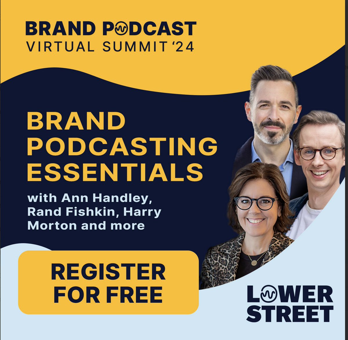 *HYPED* to announce that I’ll be speaking at the Brand Podcast Virtual Summit. Who'll be there...? The brilliant @randfish. Crazy-knowledgable Harry Morton. Me. If your 2024 plans include elevating or launching a brand podcast... we got you on Jan 24: brandpodcastsummit.com/?sc=T1SuiMor…