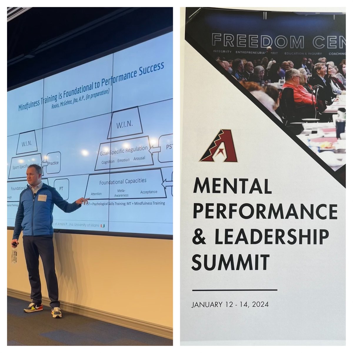 Chad McGehee (@mcgeheechad) on Twitter photo The Arizona <a href="/Dbacks/">Arizona Diamondbacks</a> Mental Performance & Leadership Summit was 🔥!
Inspiring to connect with leaders at the front edge of mental performance from MLB, NBA, WNBA, NFL, PGA, LPGA, LIV, NCAA, corporate and tactical.
Well done <a href="/MVP_Mindset/">Zach Brandon</a> , <a href="/SydMastersMinds/">Sydney Masters</a> and Charley Jauss👊💪🧠The Arizona <a href="/Dbacks/">Arizona Diamondbacks</a> Mental Performance & Leadership Summit was 🔥!
Inspiring to connect with leaders at the front edge of mental performance from MLB, NBA, WNBA, NFL, PGA, LPGA, LIV, NCAA, corporate and tactical.
Well done <a href="/MVP_Mindset/">Zach Brandon</a> , <a href="/SydMastersMinds/">Sydney Masters</a> and Charley Jauss👊💪đź§