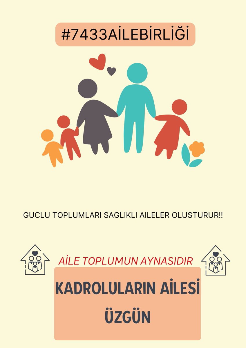 Kadromuz var. Ama kadronun hakları yok. Ailemiz bölünmüş. Aile birliğimiz sağlansın. <a href="/RTErdogan/">Recep Tayyip Erdoğan</a> verdiğiniz sözler tutulmadı. <a href="/Yusuf__Tekin/">Yusuf Tekin</a> bakanım herkesin derdine kulak verdin bizi görmezden gelme. Çilemiz bitsin. #7433AileBirliği