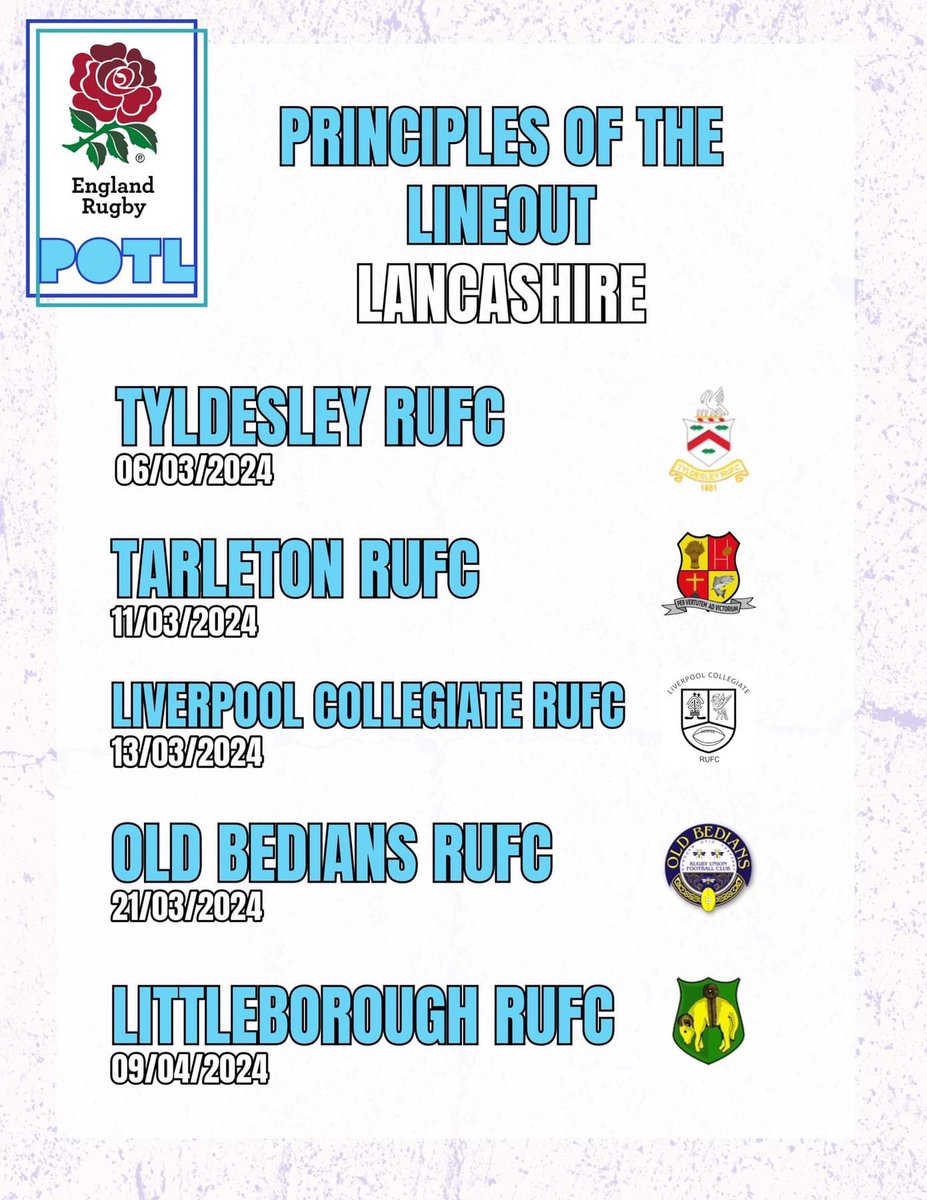 The Principles of the Line Out is back 🔥

Kicking off in March, we have courses all over the North that will help you explore how we develop players using some key principles in the development of these skills!!