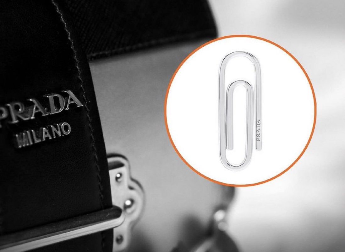 Prada is selling a $400 money clip shaped like a paper clip 👀