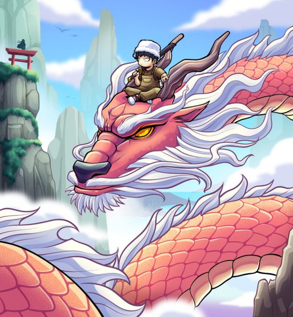 KamiNFTofficial's tweet photo. The journey of every Kami begins tomorrow.

What awaits behind the doors of the Rekai is still unclear, but Ryujin will guide you. 🐉⛩️ https://t.co/j46MegZyr1