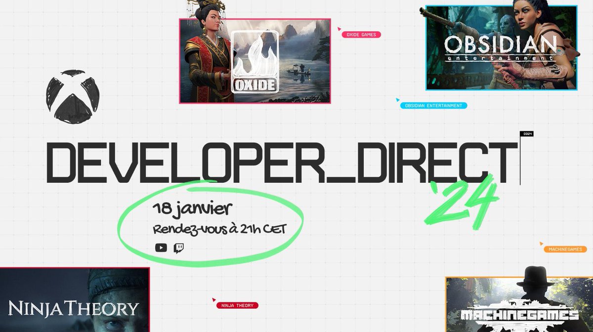 DowngradeCorp's tweet photo. 👋Hey, au fait :

On couvre le DEVELOPPER_DIRECT demain !
RDV donc ce jeudi à 20h45 sur notre chaine Twitch.

🔗 https://t.co/7g1GPQDaxg https://t.co/HfYPPbfznx