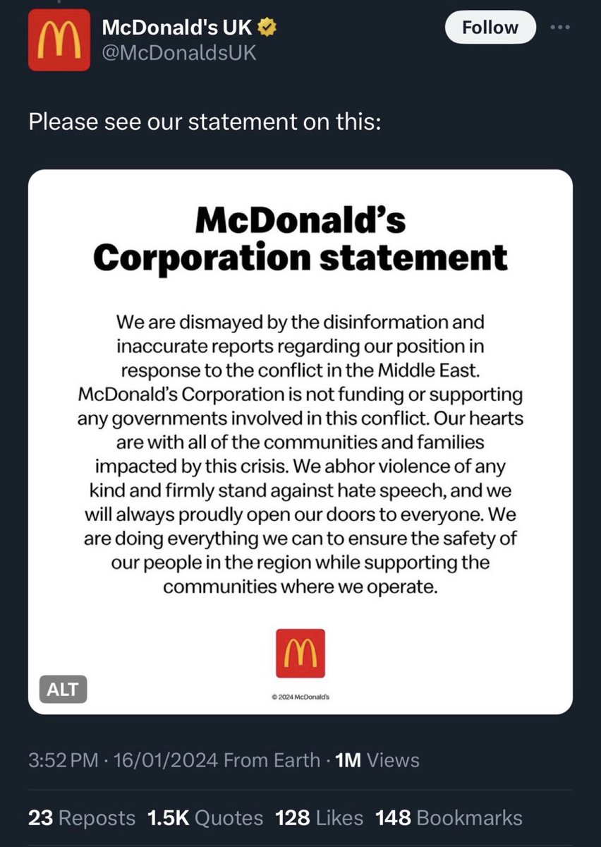 ecekosesi's tweet image. Starbucks’dan sonra McDonald’s da “biz bu savaşa taraf değiliz” açıklaması yapmış
