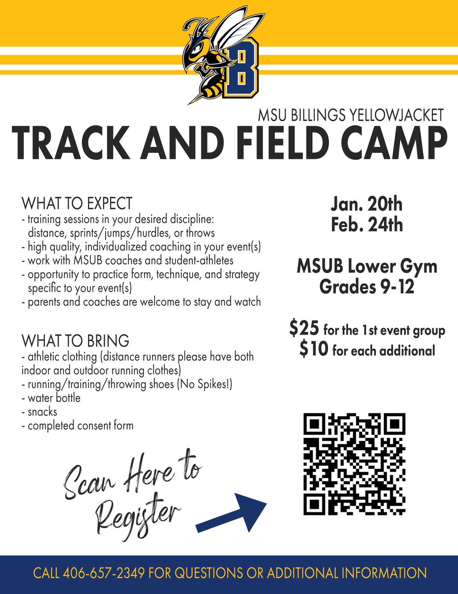 There’s still time to sign up to participate in our camp coming up on January 20th❗️

SIGN UP HERE: crosscountry.msubcamps.com/track-and-fiel…

#MSUBTF