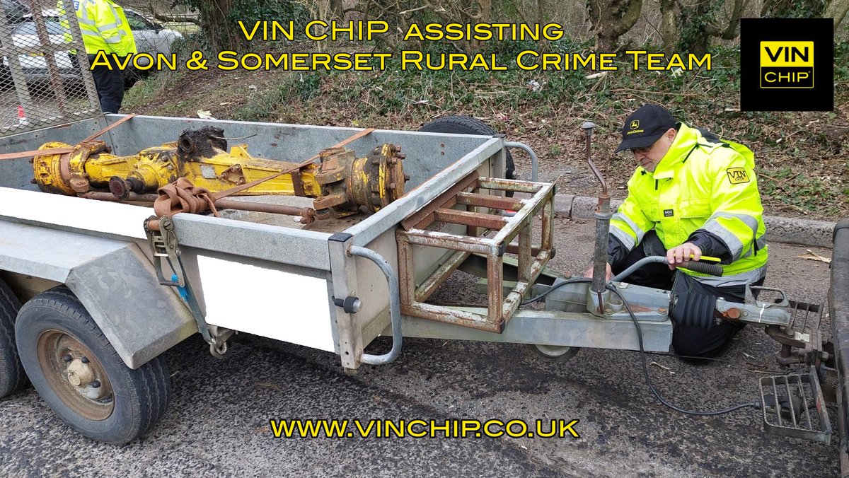 CRiSDatabase's tweet photo. Today our colleague Nick braved the cold to assist @ASPolice @ASPRuralCrime in an operation to target stolen Plant & Agricultural Machinery - Great working alongside Sgt Katie Maun & her team #ruralcrime #disruptingcrime #identificationskills #VINCHIP #thebestbyadistance #police https://t.co/g6tNeWnsZo