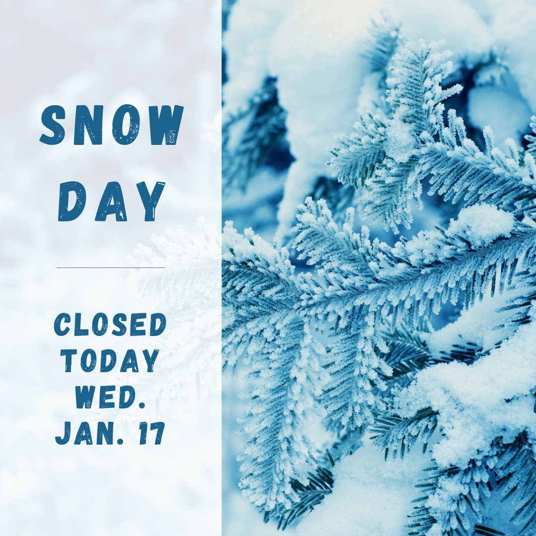 urbanyarns's tweet photo. We are closed today, Wed. Jan. 17th, due to snow ❄️ Our website is open 24/7 if you would like to order online or pre-plan a project! https://t.co/HJDJUsjNBA