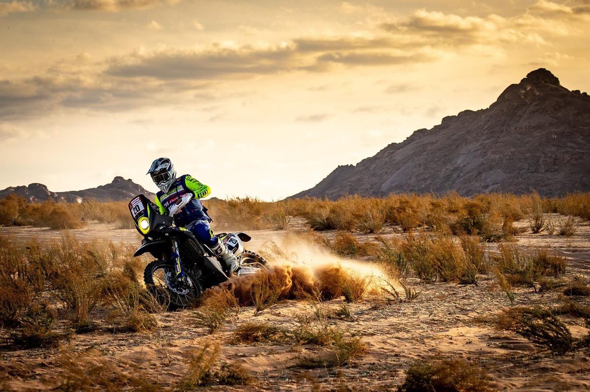fmsci's tweet photo. .@HarithNoah has finished 5th overall in Stage10, this marks 1st for an Indian rider in the @dakar. He won another win in the Rally 2 class today making it his 2nd win this year after winning in Stage8, the Sherco @TVS_Racing Rally rider ranks 12th in overall bike classes. https://t.co/bJFwMvAdgZ