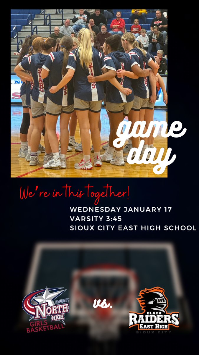 Oh boy. It's a busy week for your North Stars. Back ok the court tonight. Early this time at East! See you there.