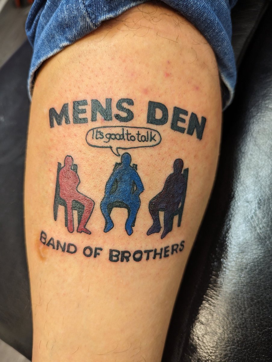 Had the Mens Den logo tattooed on me today to help raise awareness of the group