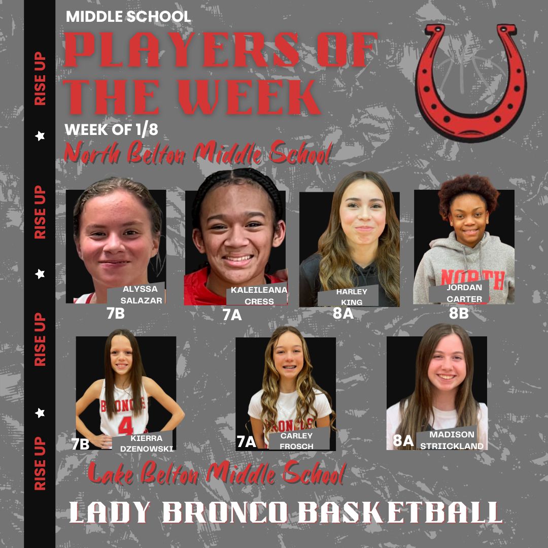 Let's take a moment and congratulate our middle school Players of the week! #OurFutureIsBright 😎🤩