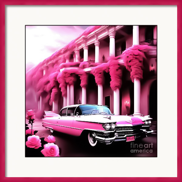 fineartamerica.com/featured/pink-… #VintageCar #Cadillac #Pink #WallArtForSale #ValentinesDay #Google