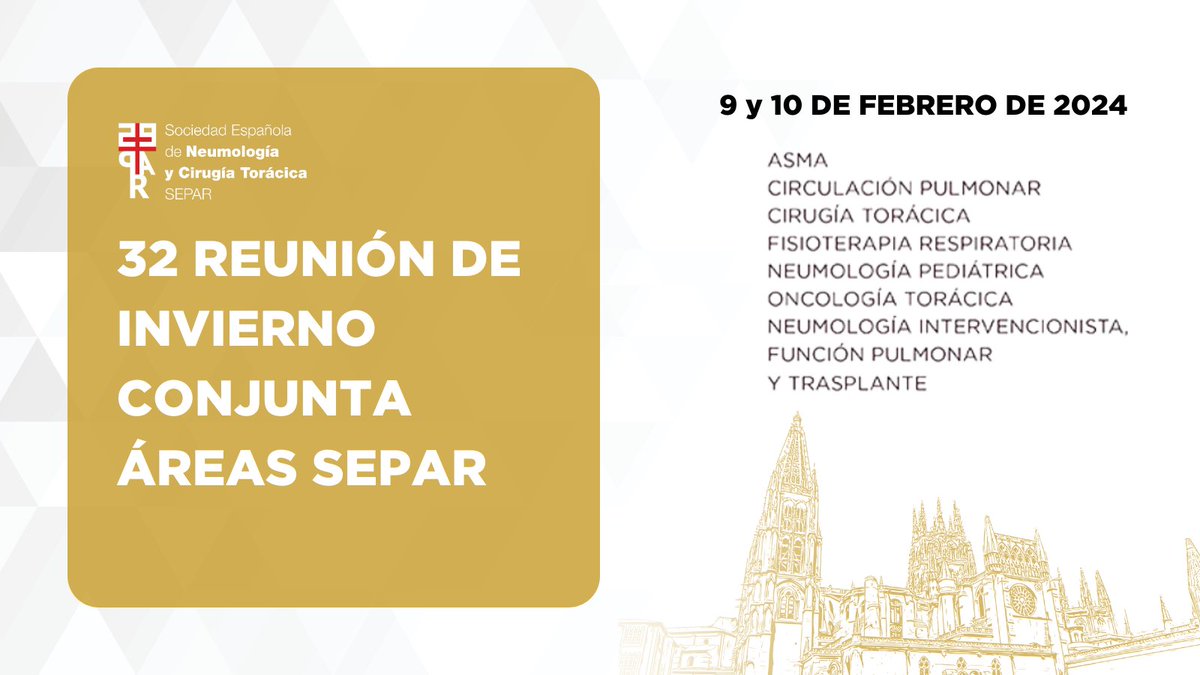 📢¡La 32ª Reunión de Invierno Conjunta Áreas SEPAR se acerca!

🗓️Únete los días 9 y 10 de febrero.

🔗Inscríbete aquí: n9.cl/wk0ro

#ReunióndeInvierno #SEPAR