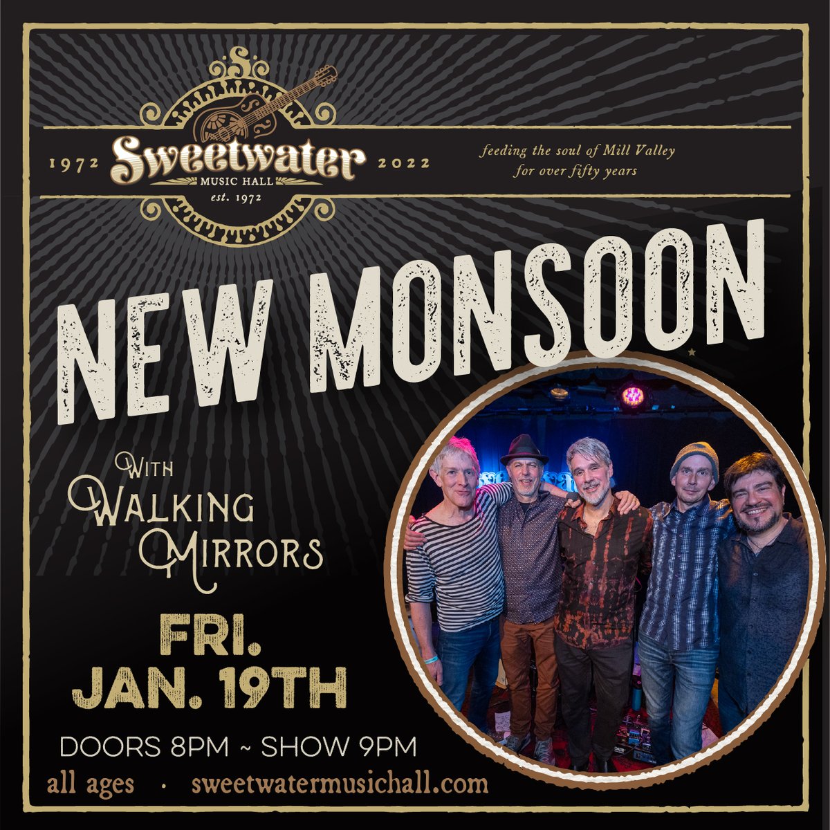 Hey folks, Our friends and HSB alums New Monsoon are making their return to the legendary Sweetwater Music Hall this Friday, January 19th! Tickets: sweetwatermusichall.com/event/new-mons… @newmonsoon @SweetwaterMV