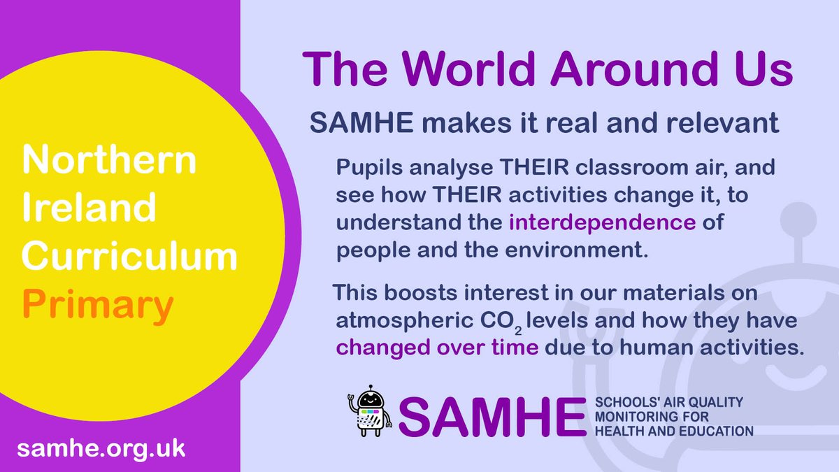 We're particularly looking for more schools from Northern Ireland. DYK that #SAMHE helps develop knowledge, skills and understanding of The World Around Us, part of the #NI #primaryeducation #curriculum? samhe.org.uk #KS1 #KS2 #SciEd #EduTwitterNI #UKEdChat #STEM