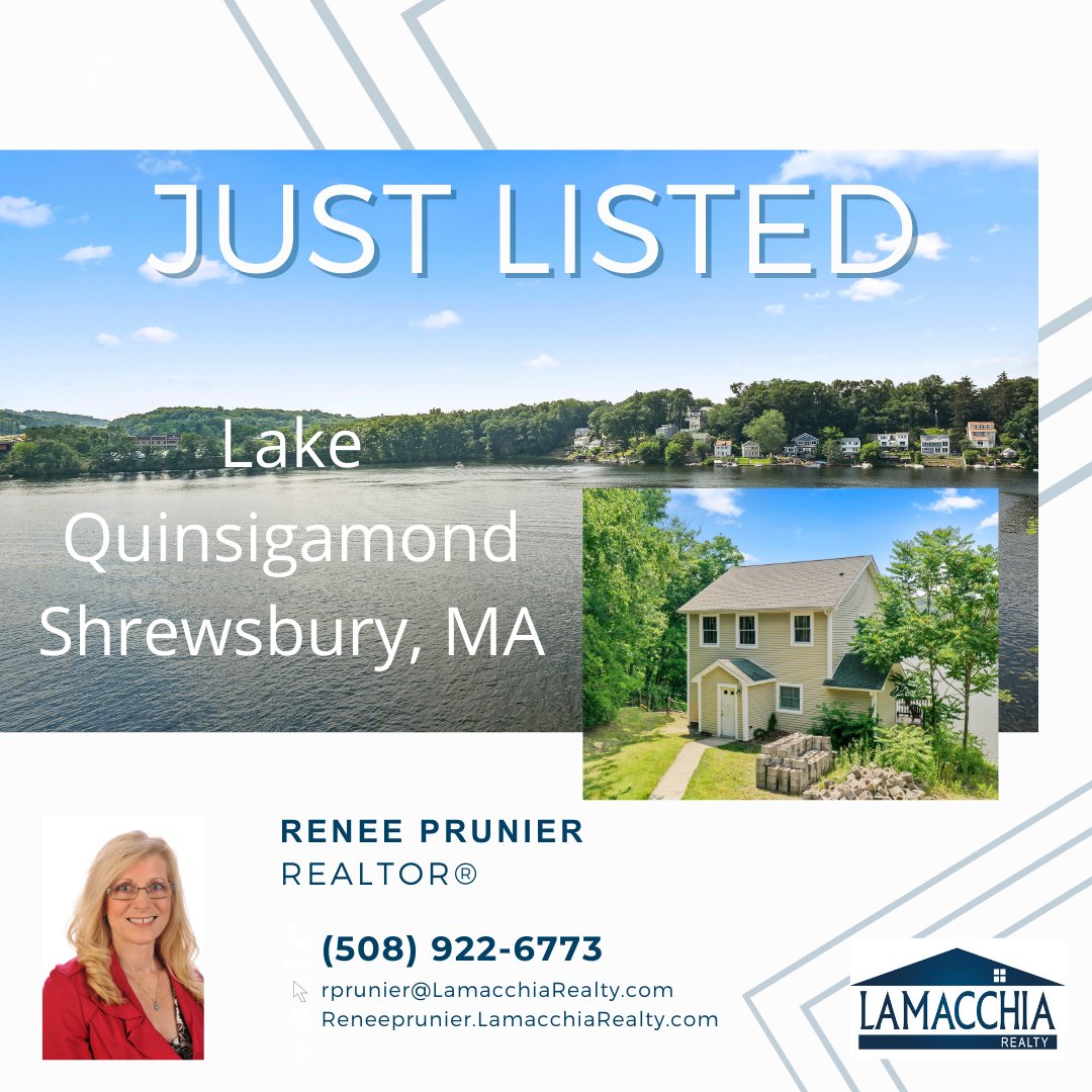 Shrewsbury, MA. $519,900
New to market Lake Quinsigamond waterfront home with 140' water frontage.  So many possibilities with this property.  Bring your imagination and get ready for lake living! #homesbuyrenee #shrewsburyma #lakequinsigamond #lamacchiarealty