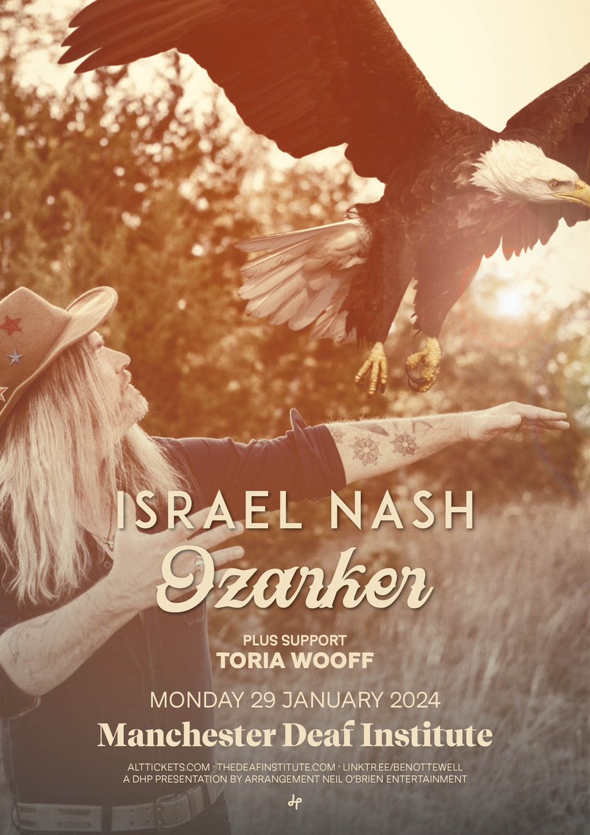 Opening the show for the incredible @israelnash later this month at @DeafInstitute and I CANNOT WAIT! 🖤 There are only a handful of tickets left so grab em whilst you can ✨