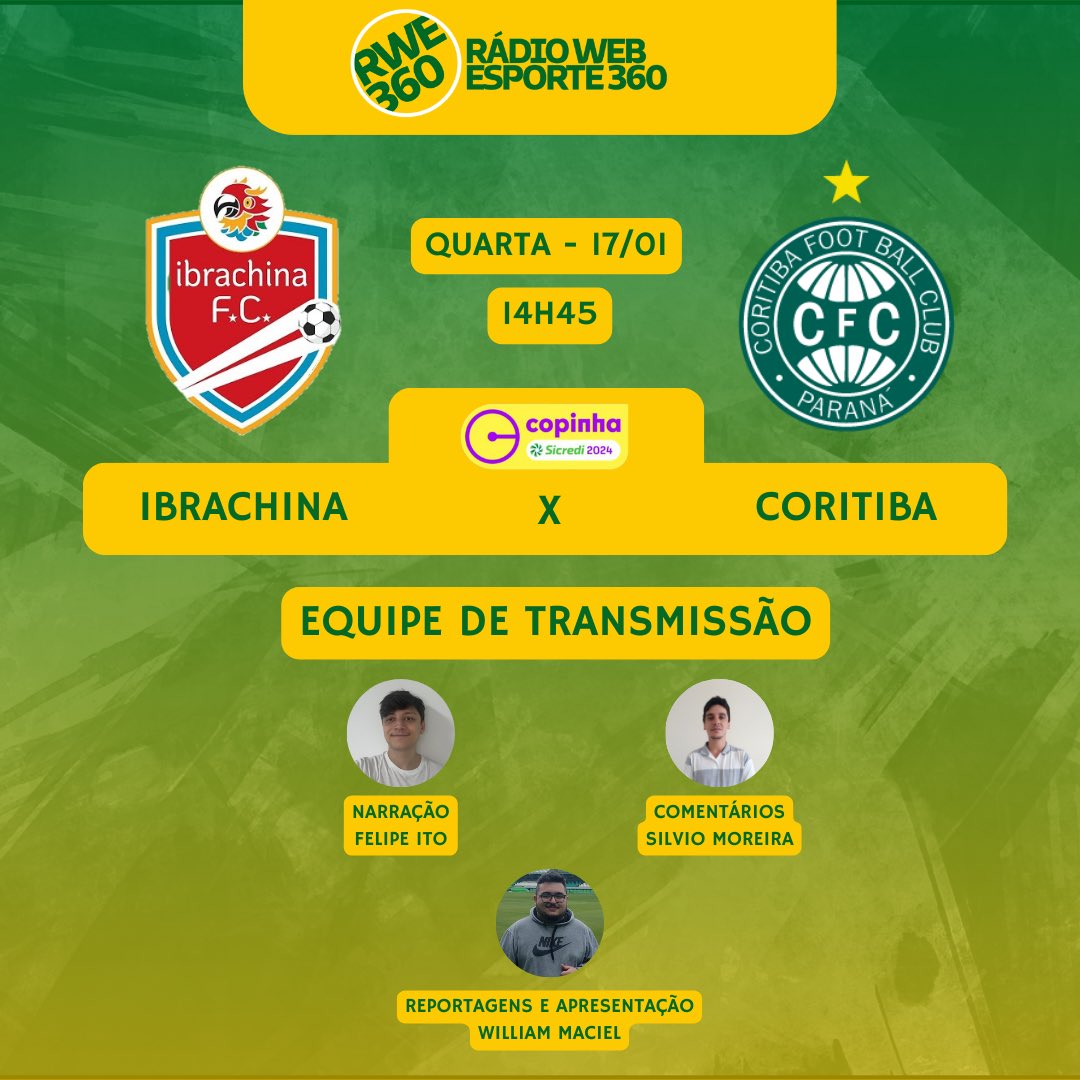 Oitavas da Copinha!

Acompanhe com a gente no YouTube. Link na bio!

#futebol #futebolaovivo #futeboldebase #copinha #copasaopaulo #ibrachina #coritiba #explore #rwe360