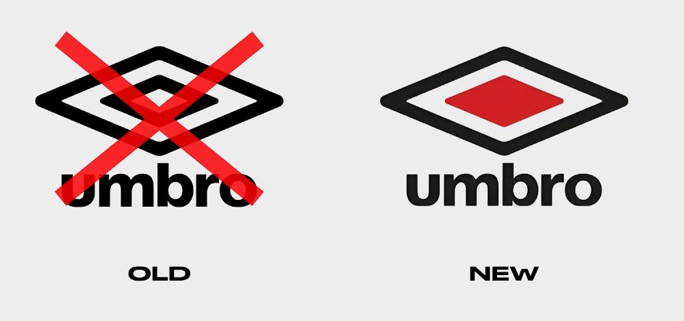 💣❌ Umbro 100. Yıldönümü için logosunu değiştiriyor