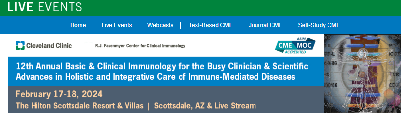 TOTALLY FREE CME CREDIT VIRTUAL and LIVE free for trainees reduced rates for APs & early REG-World class faculty/Immunologic Wellness session & more -REGISTER NOW! join us in SUNNY AZ!! clevelandclinicmeded.com/live/courses/c… @AWIRGROUP @RheumAPP @RNSociety @MVGutierrezMD @AdamJBrownMD